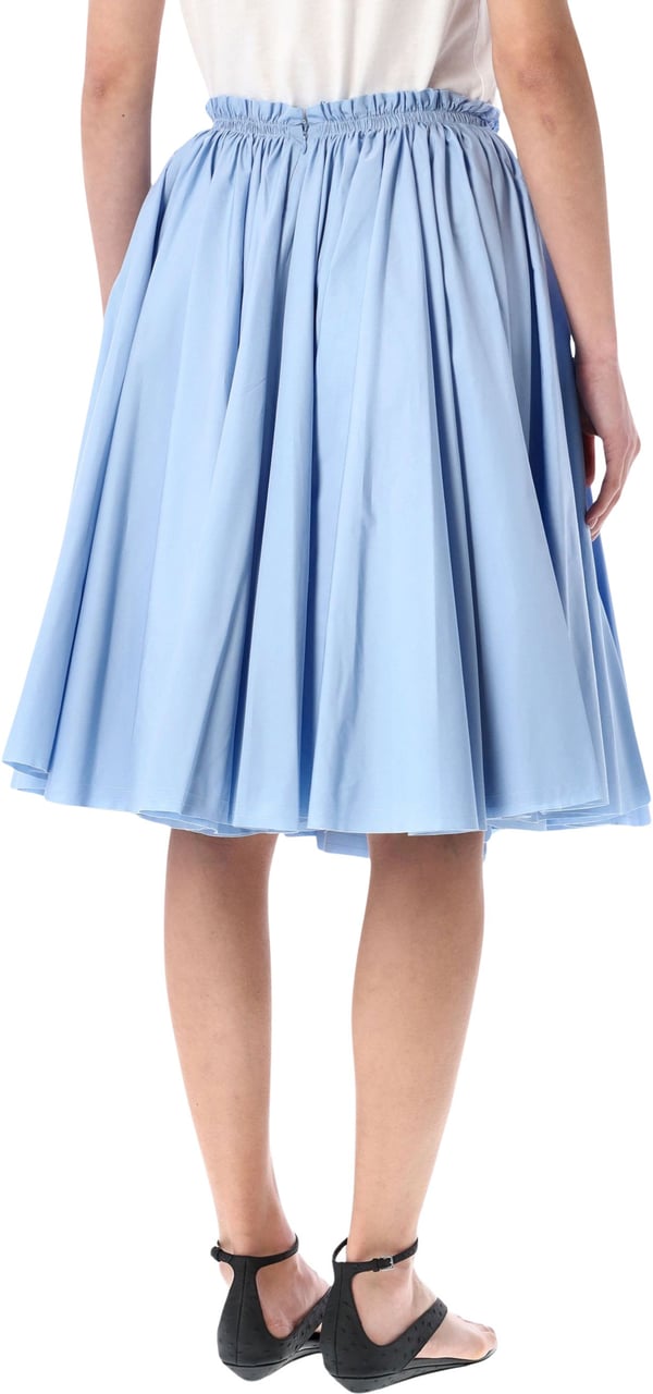 AMI Paris Corolla Midi Skirt Blu Blauw