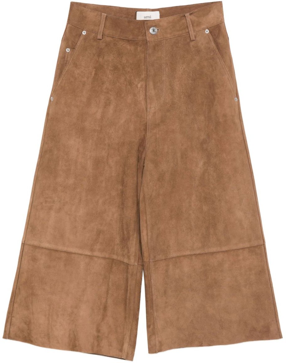 AMI Paris Trousers Brown Bruin