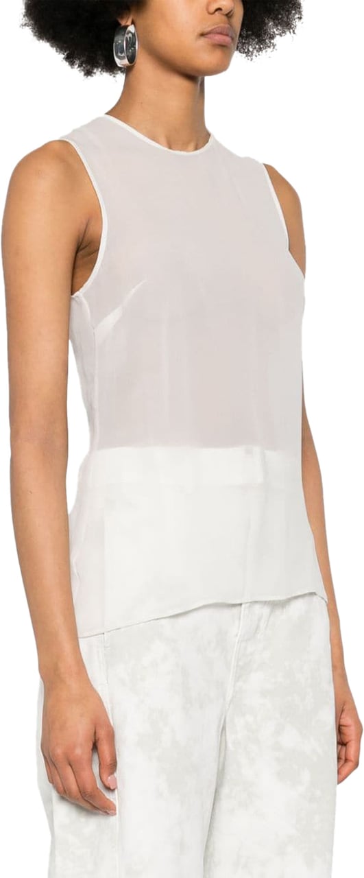 AMI Paris Top Chalk Wit