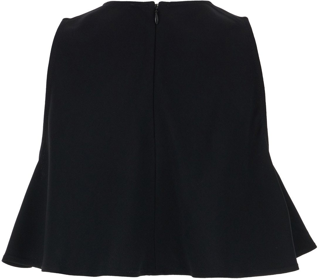 AMI Paris AMI Paris Black acetate blend top Zwart