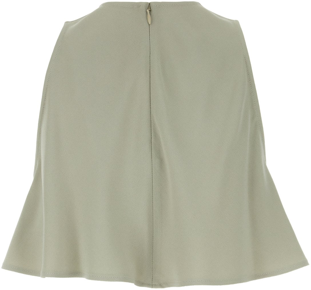 AMI Paris AMI Paris Sage green acetate blend top Groen