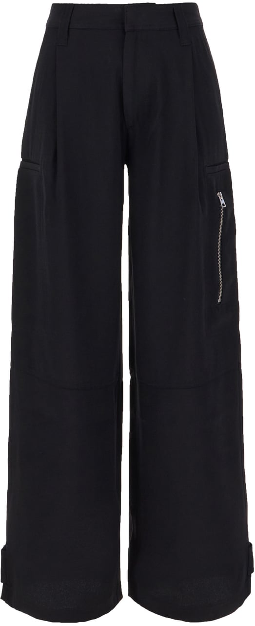 Ami Paris Black acetate blend pants Zwart