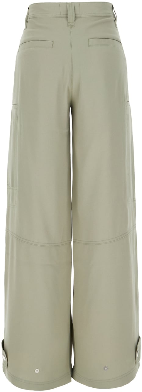 AMI Paris AMI Paris Sage green acetate blend pants Groen
