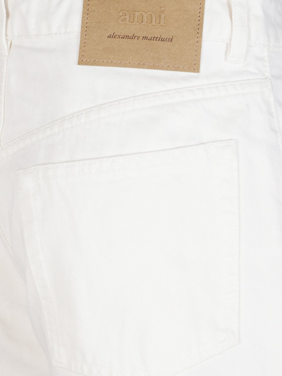 AMI Paris White Five-Pocket Styling Denim Jeans Wit