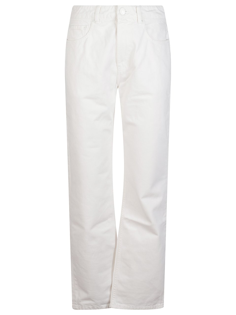 AMI Paris White Five-Pocket Styling Denim Jeans Wit