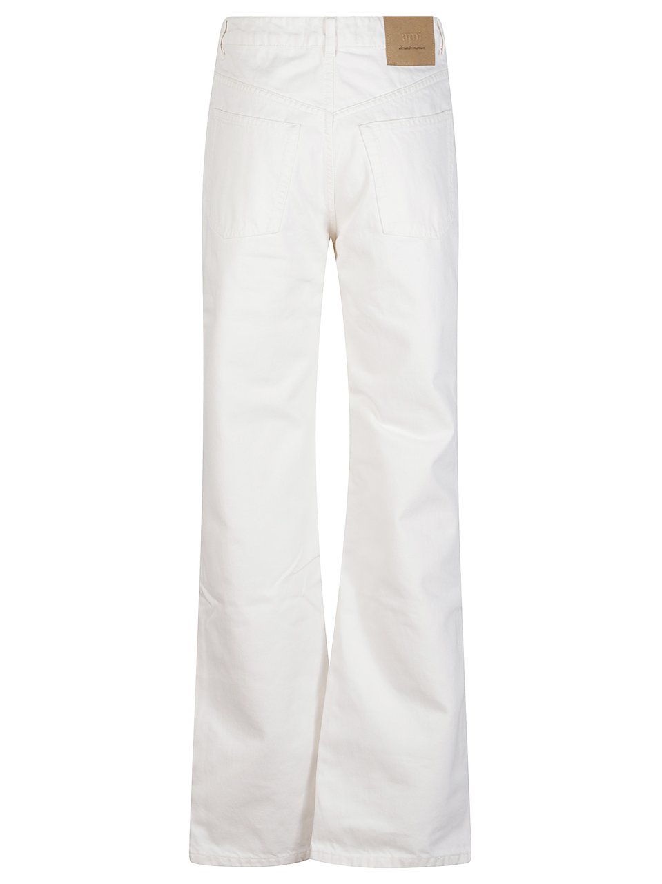 AMI Paris White Five-Pocket Styling Denim Jeans Wit