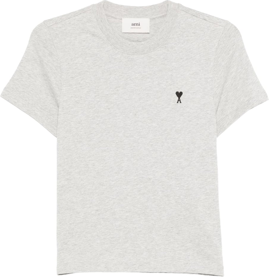 AMI Paris T-Shirts And Polos Grey Lichtgrijs