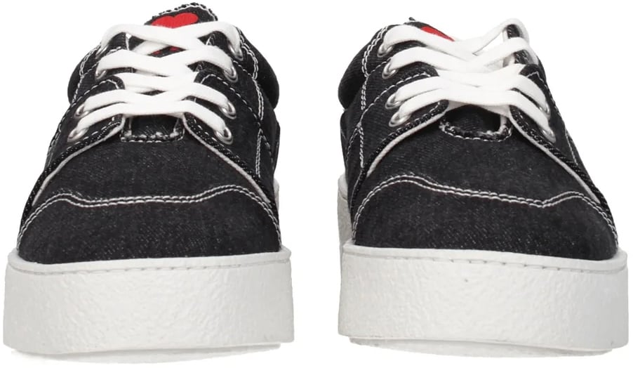 AMI Paris Madison De Coeur Logo Sneakers Zwart