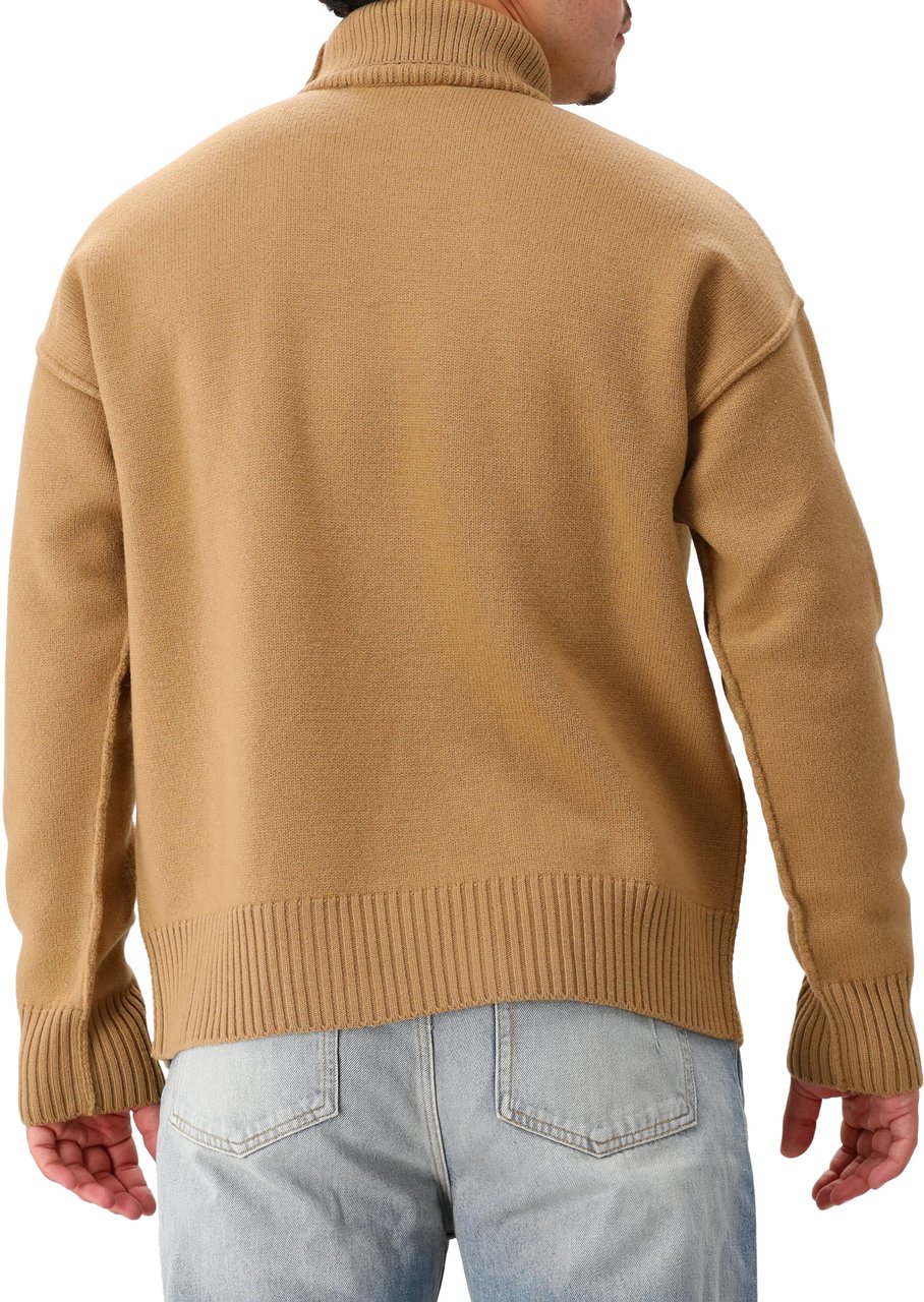 AMI Paris AMI Paris Trui Bruin ADC Felted Bruin