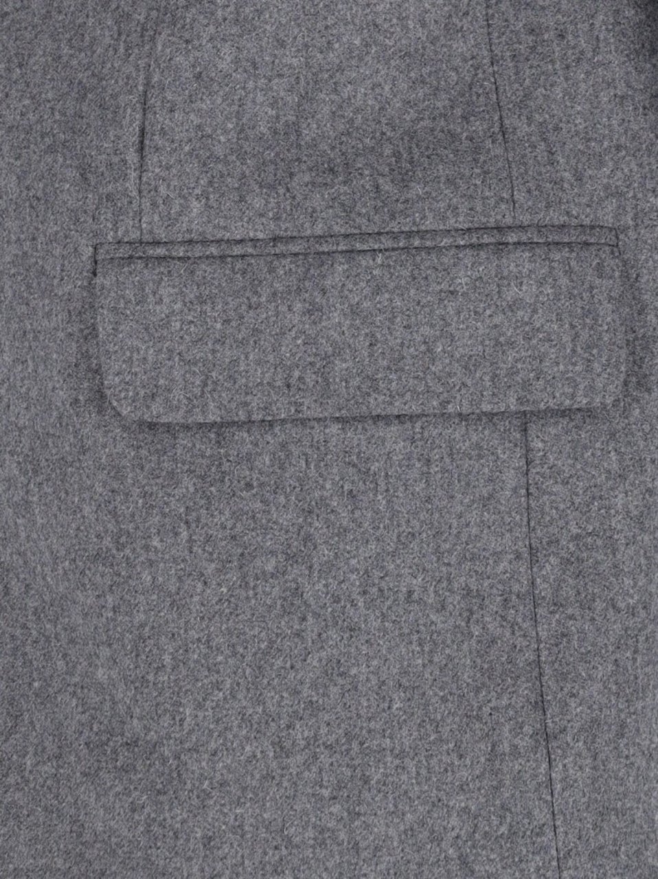AMI Paris Single-Breasted Grey Virgin Wool Blazer With Classic Lapel Grijs