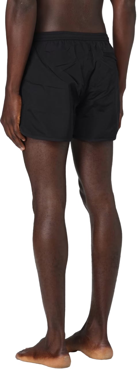 AMI Paris De Coeur Logo Plaque Swim Shorts Zwart