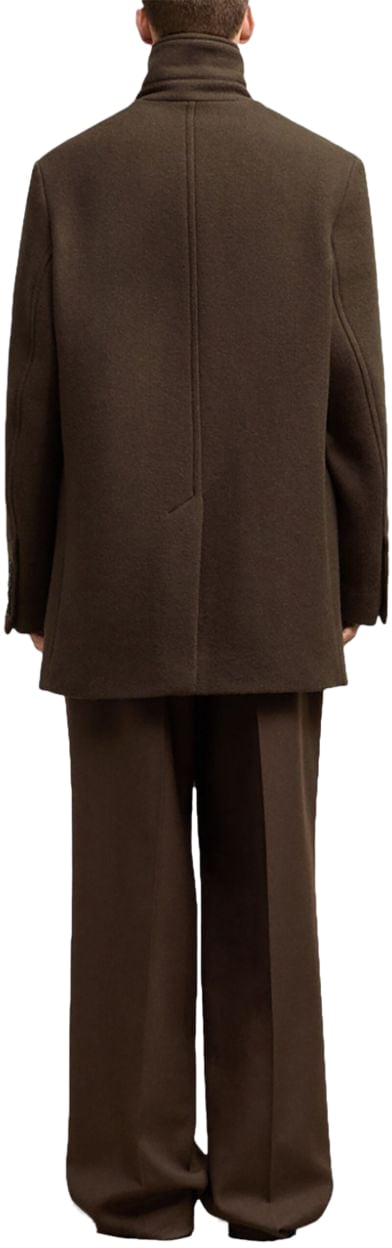 AMI Paris Coats Dark Coffee Bruin