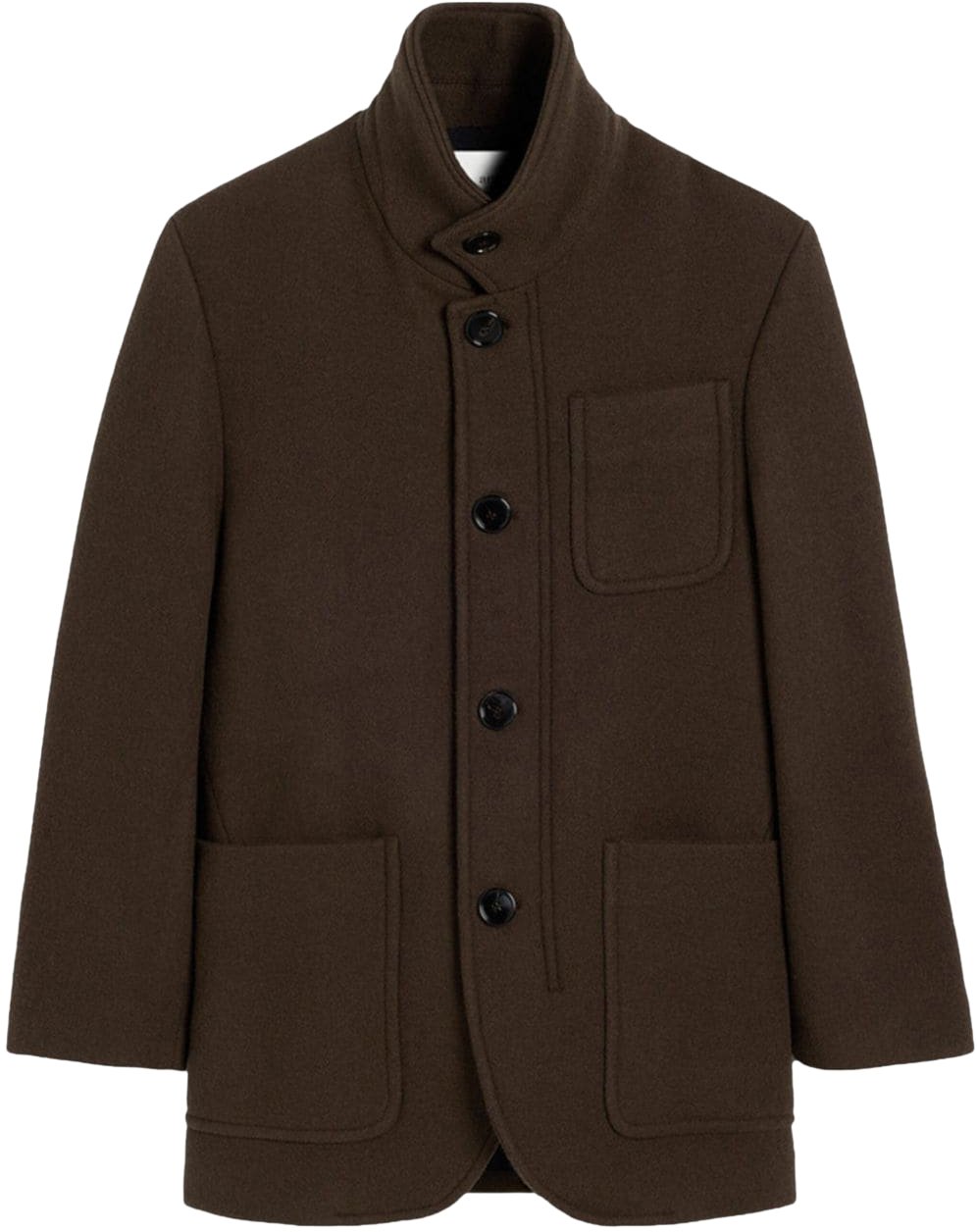 AMI Paris Coats Dark Coffee Bruin