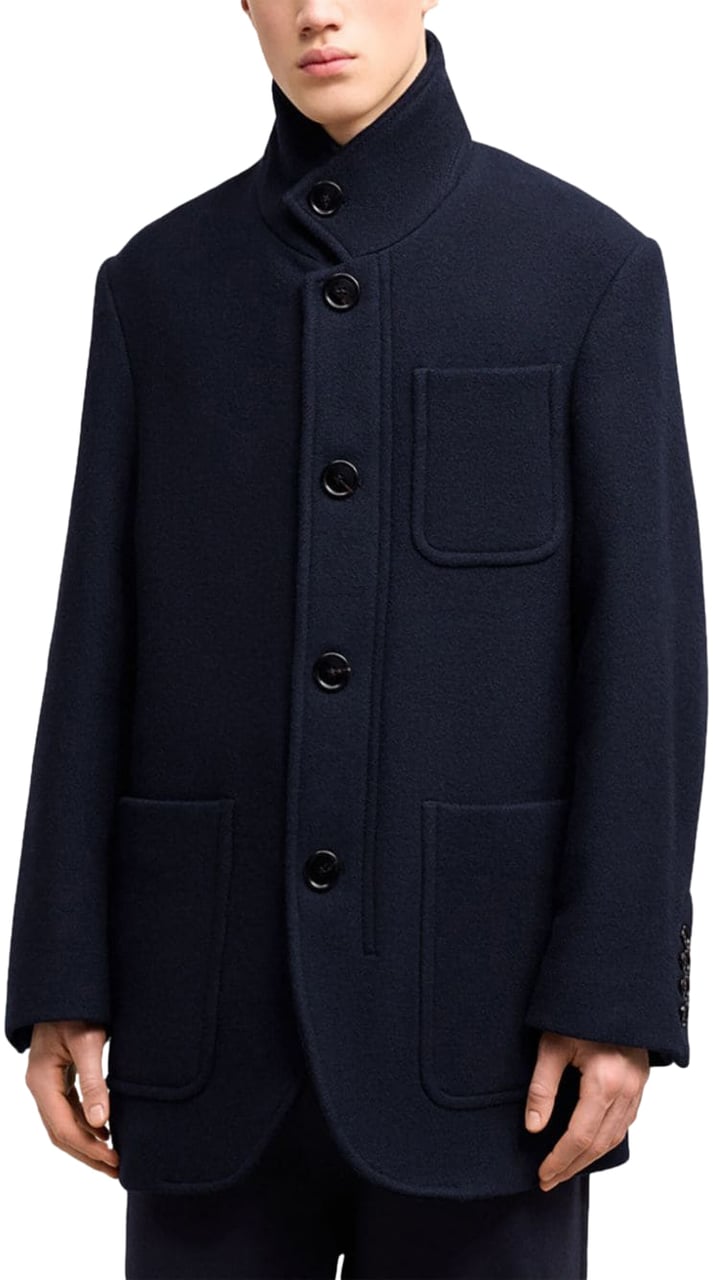 AMI Paris Coats Blue Blauw