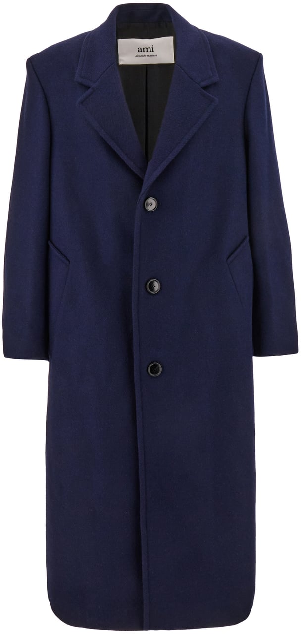 AMI Paris AMI Paris Blue wool blend coat Blauw