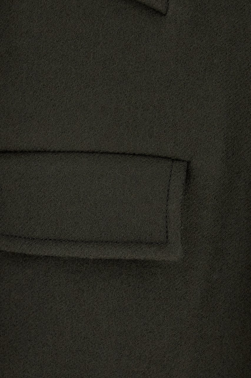 AMI Paris AMI Paris Charcoal wool coat Zwart