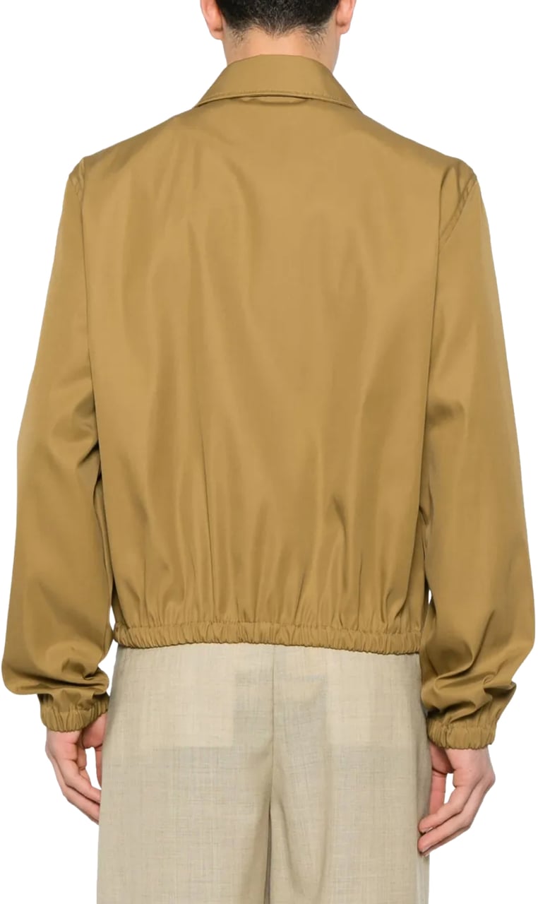 AMI Paris Logo Plaque Twill Bomber Jacket Bruin