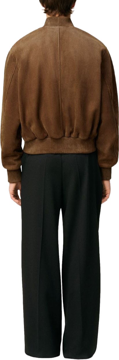 AMI Paris Suede-like Brown Casual Jacket Bruin