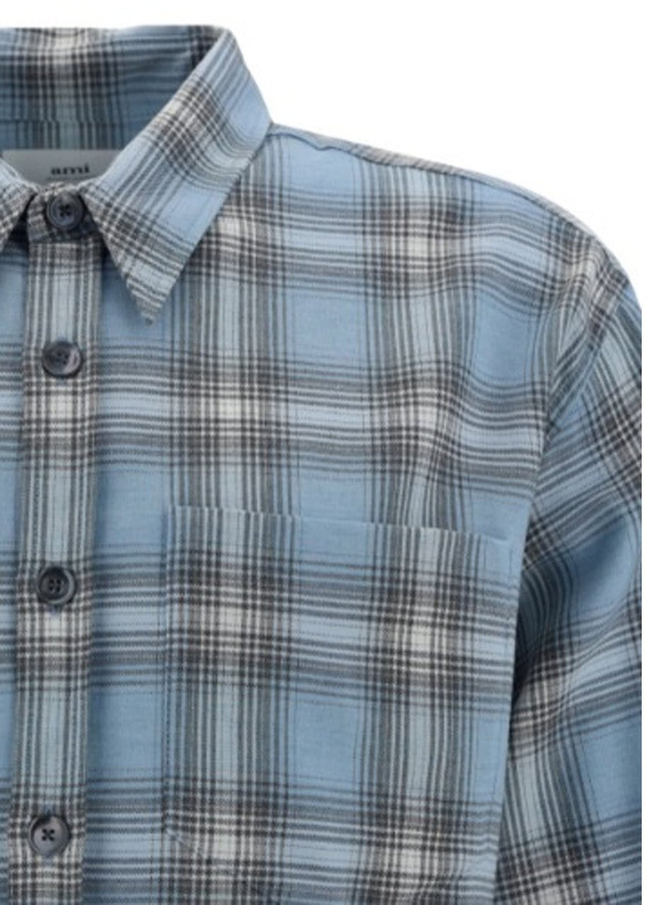 AMI Paris Ami Paris Casual Overshirt Blauw
