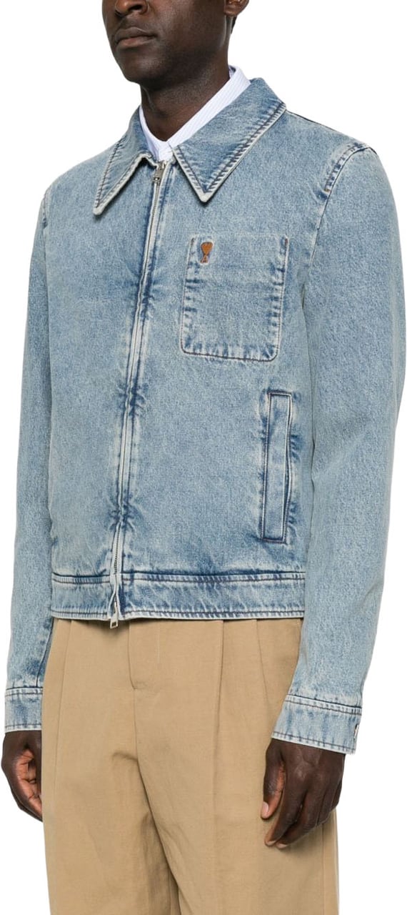 AMI Paris Jackets Bleu Lichtblauw