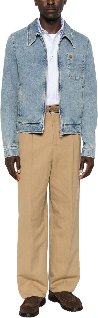 AMI Paris Jackets Bleu Lichtblauw