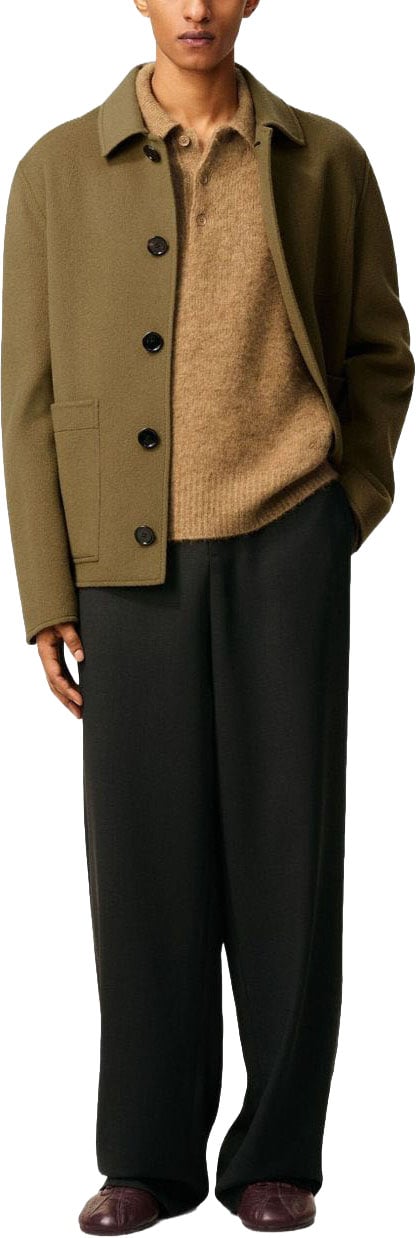 AMI Paris Boxy Brown Jacket Bruin