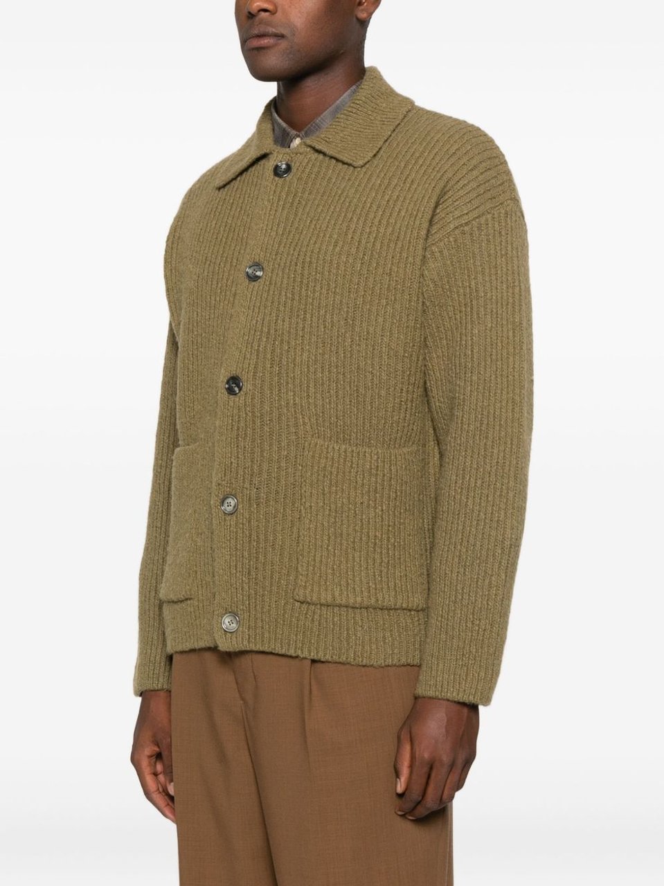 AMI Paris Sweaters Bronze Donkergroen