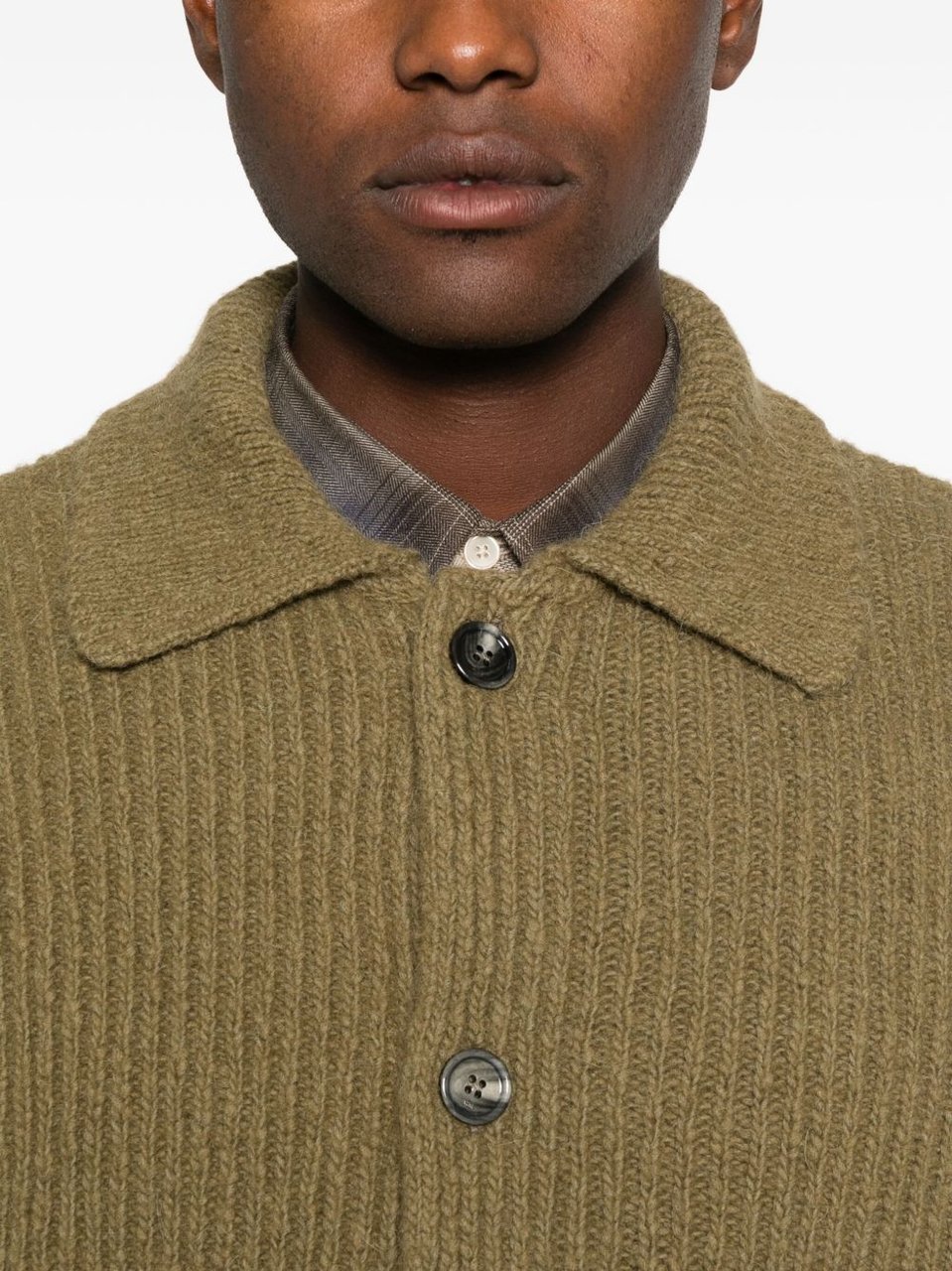 AMI Paris Sweaters Bronze Donkergroen