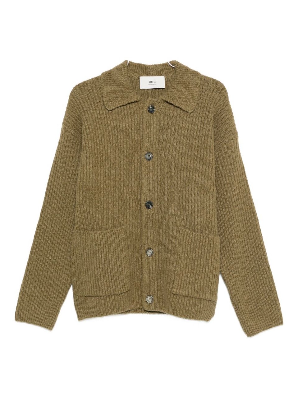 AMI Paris Sweaters Bronze Donkergroen