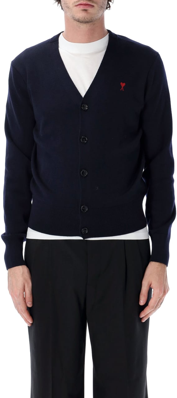 AMI Paris Cardigan Adc Rosso Rood