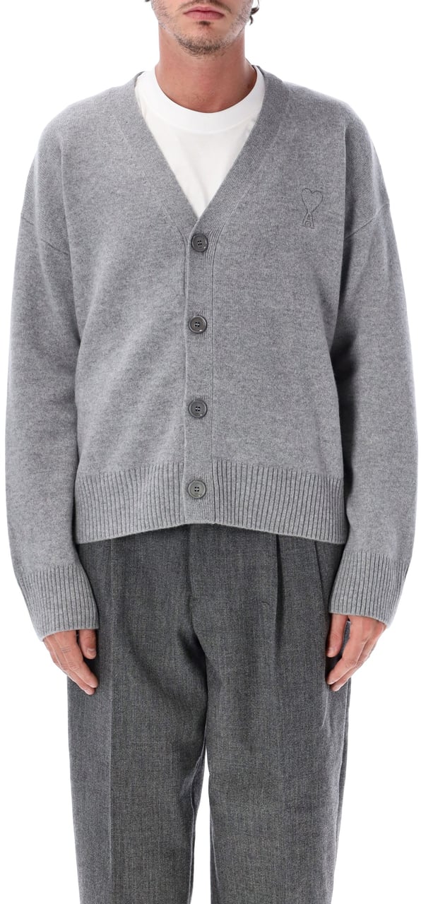 AMI Paris Cardigan Adc Grigio Grijs