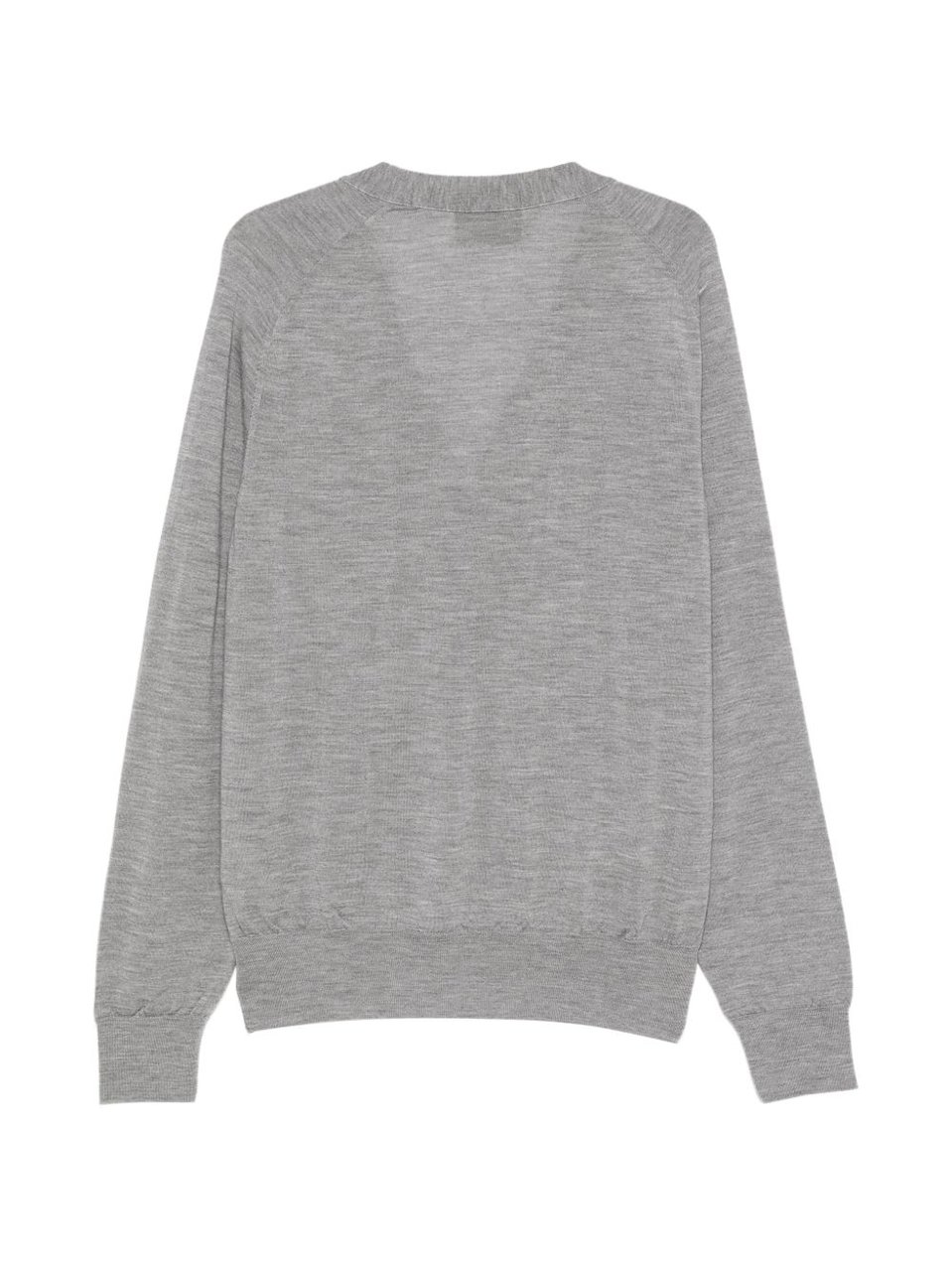 AMI Paris Grey V-Neck Button Cardigan Grijs