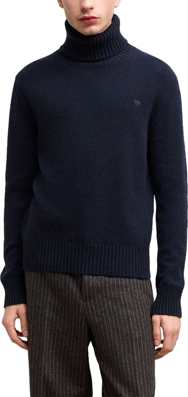AMI Paris Sweaters Blue Navy