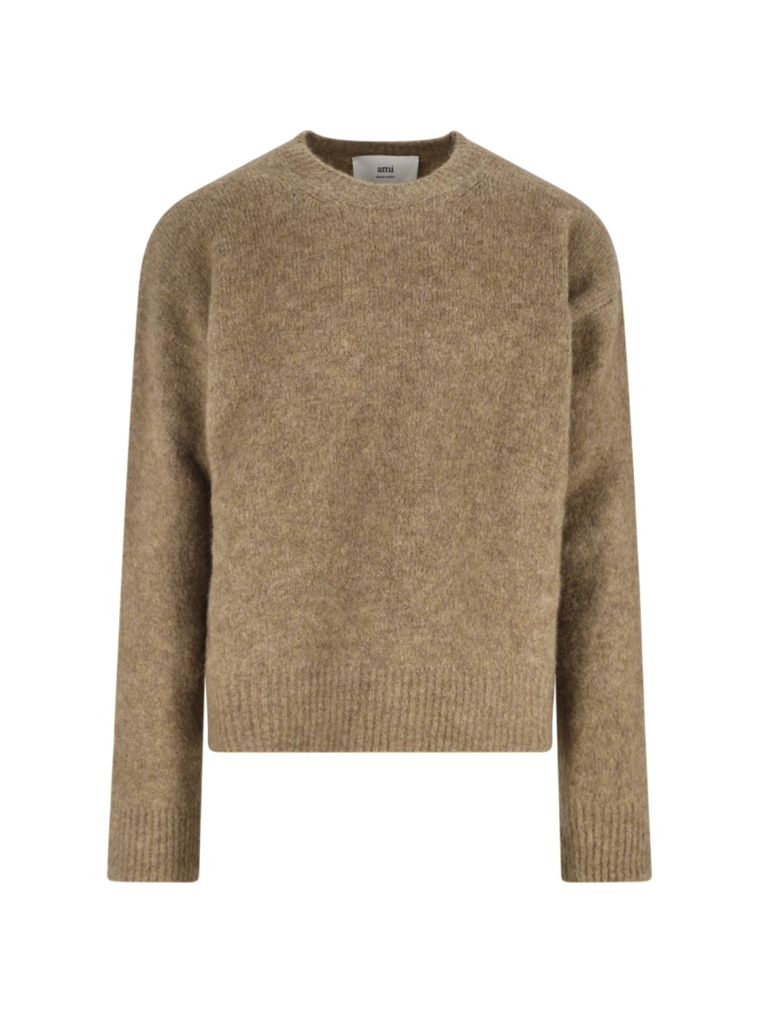 AMI Paris Classic Brown Sweater With Timeless Appeal Bruin