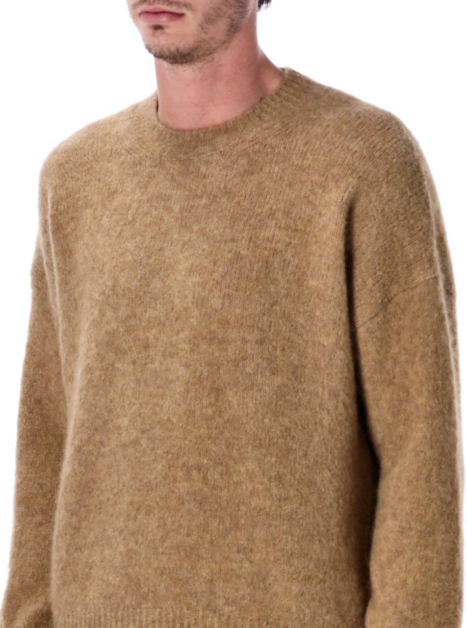 AMI Paris Alpaga Crewneck Marrone Bruin