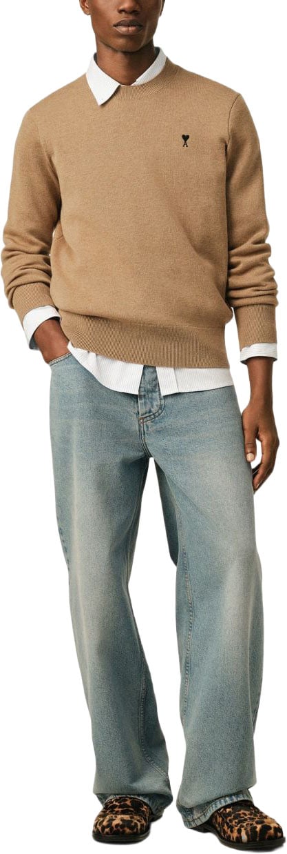AMI Paris Sweaters Camel Beige