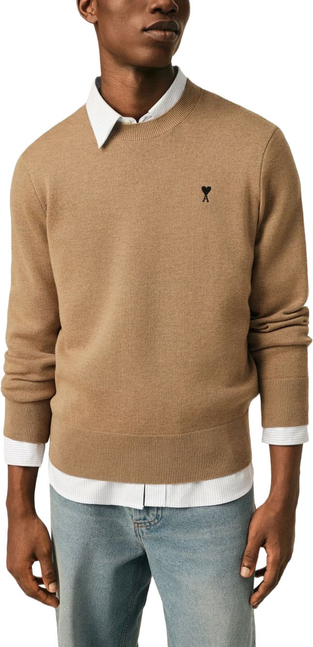AMI Paris Sweaters Camel Beige