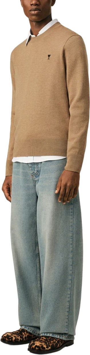 AMI Paris Sweaters Camel Beige