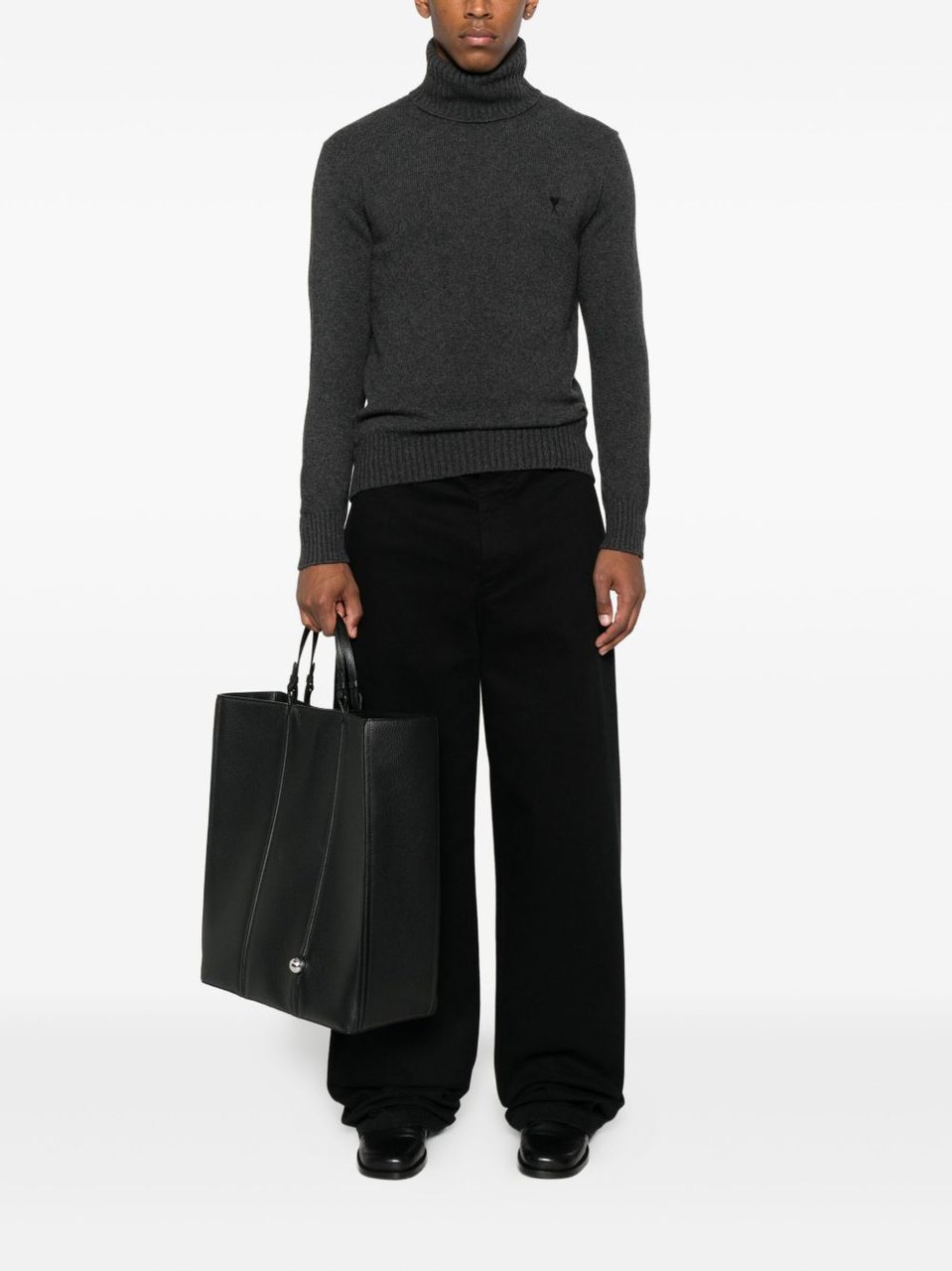 AMI Paris Sweaters Antracite Donkergrijs