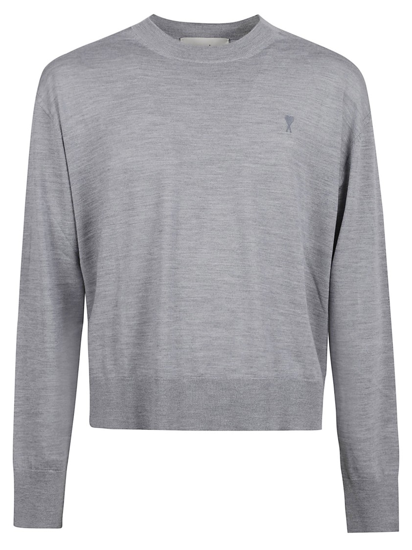 AMI Paris Sweaters Gris Lichtgrijs