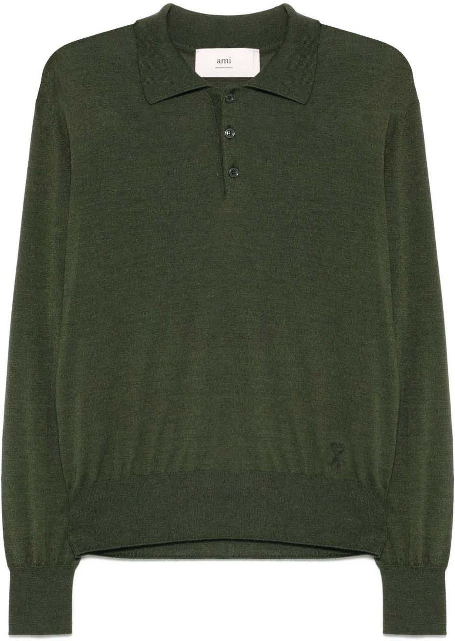 AMI Paris T-Shirts And Polos Loden Groen