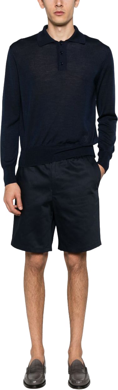 AMI Paris T-Shirts And Polos Navy Blue Navy