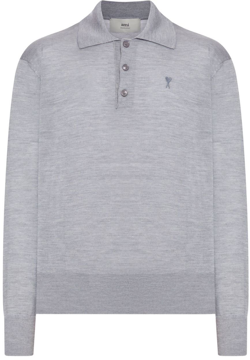 AMI Paris T-Shirts And Polos Gris Grijs