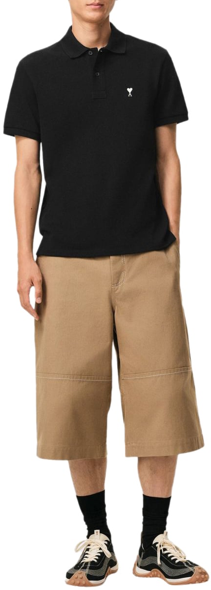AMI Paris T-Shirts And Polos Noir/Blanc Zwart