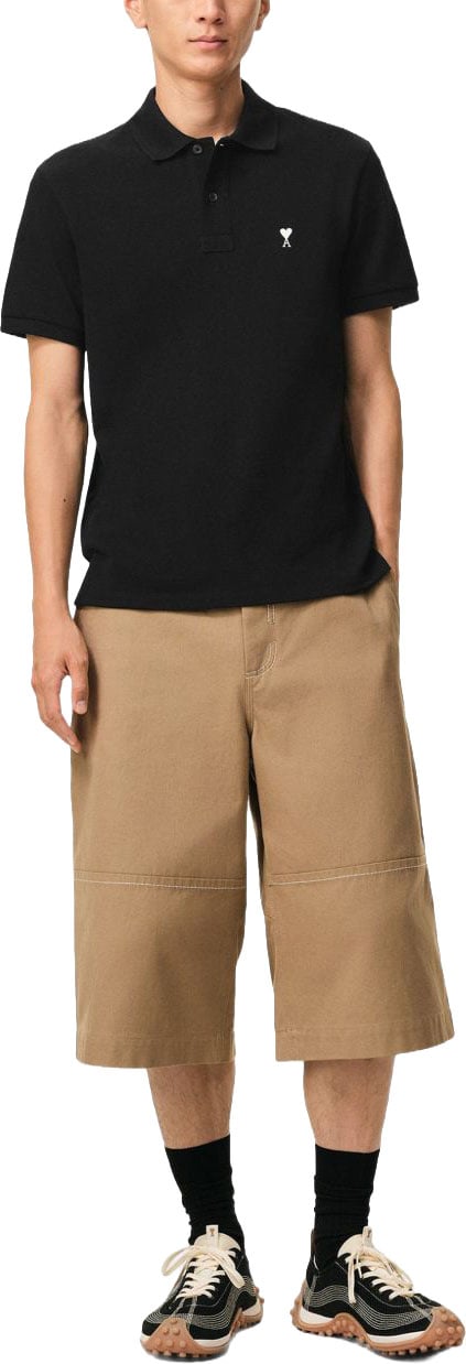 AMI Paris T-Shirts And Polos Noir/Blanc Zwart