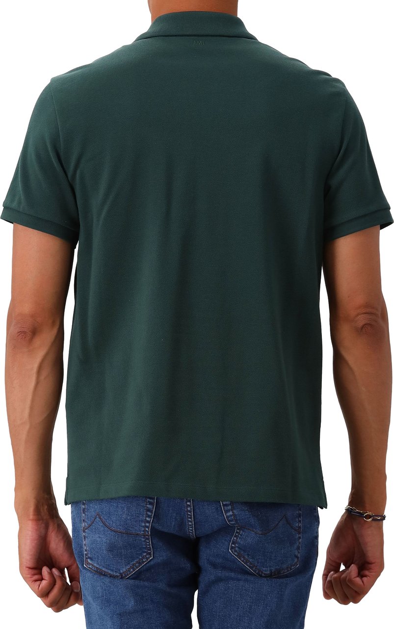 AMI Paris Polo Groen AMI De Coeur Groen