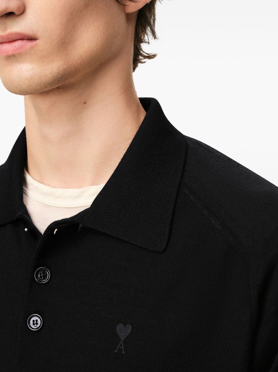 AMI Paris T-Shirts And Polos Black Zwart