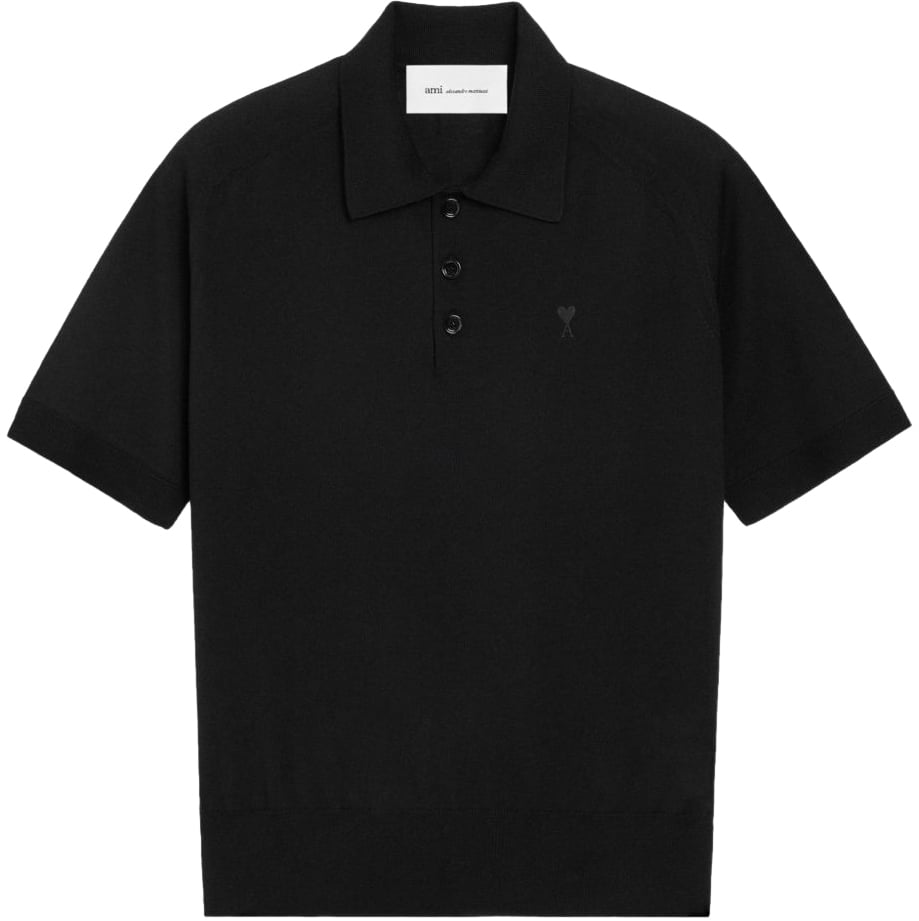 AMI Paris T-Shirts And Polos Black Zwart