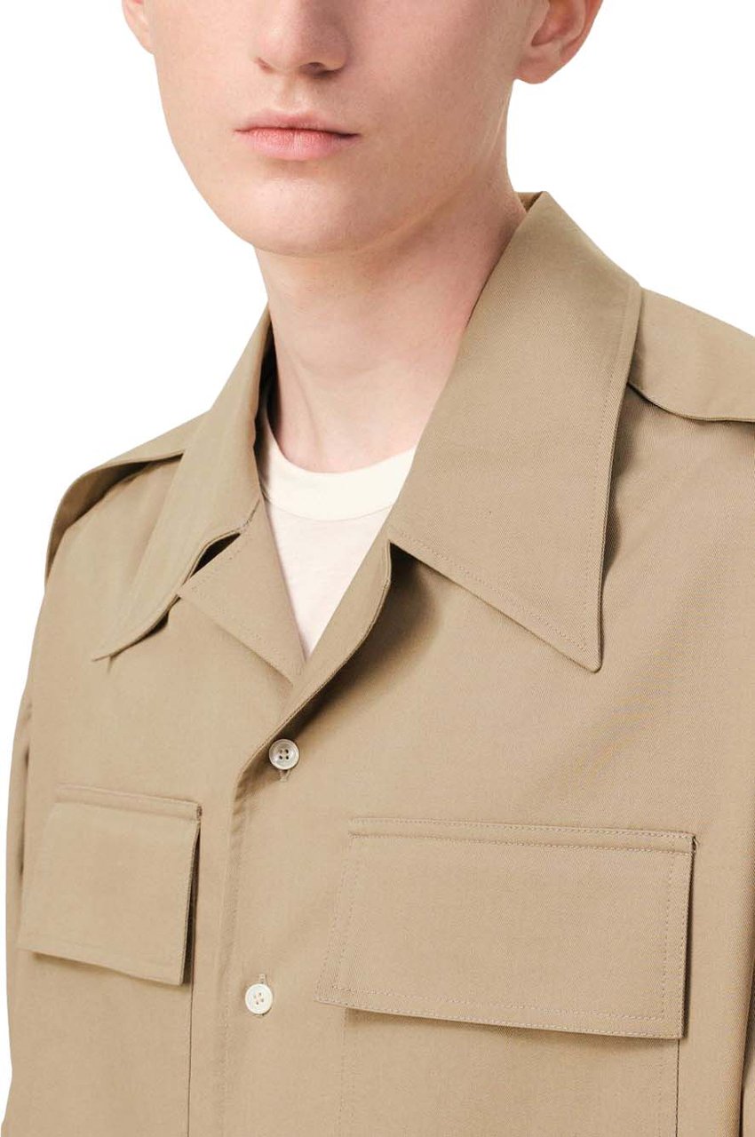 AMI Paris Shirts Beige Beige