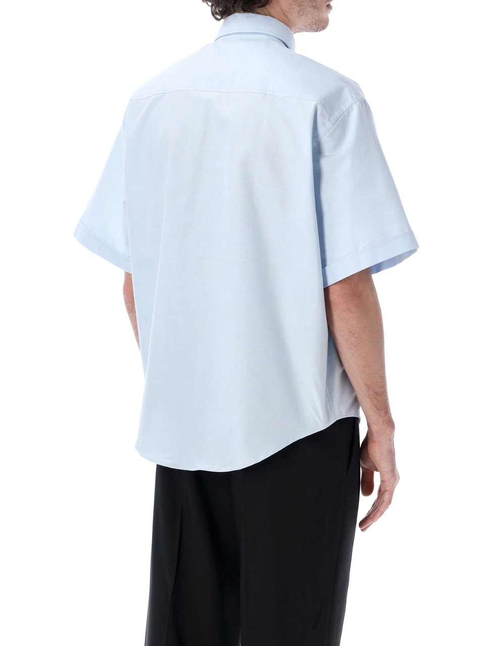 AMI Paris Adc Bowling Shirt Lt Blue Blauw